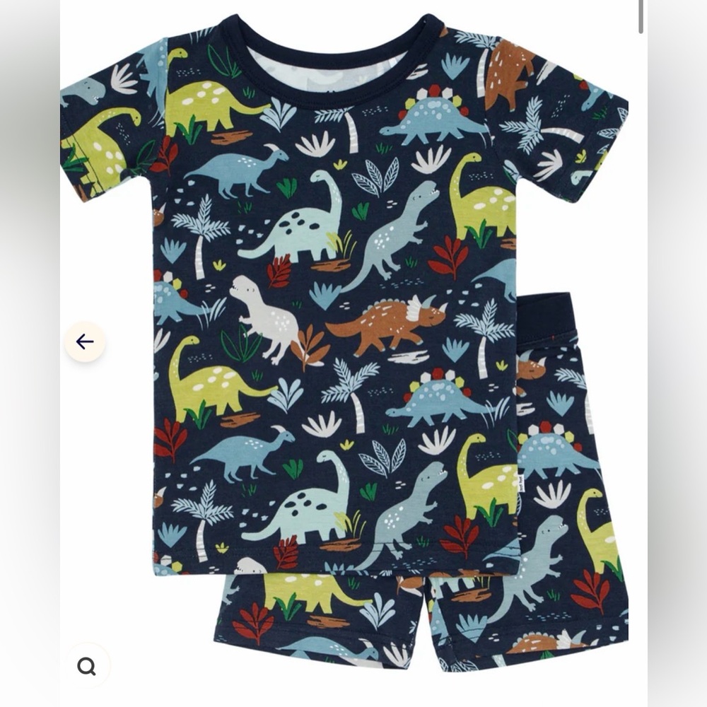 Little Sleepies Jurassic Jungle Two-Piece Pajama Set - Picture 2 of 8
